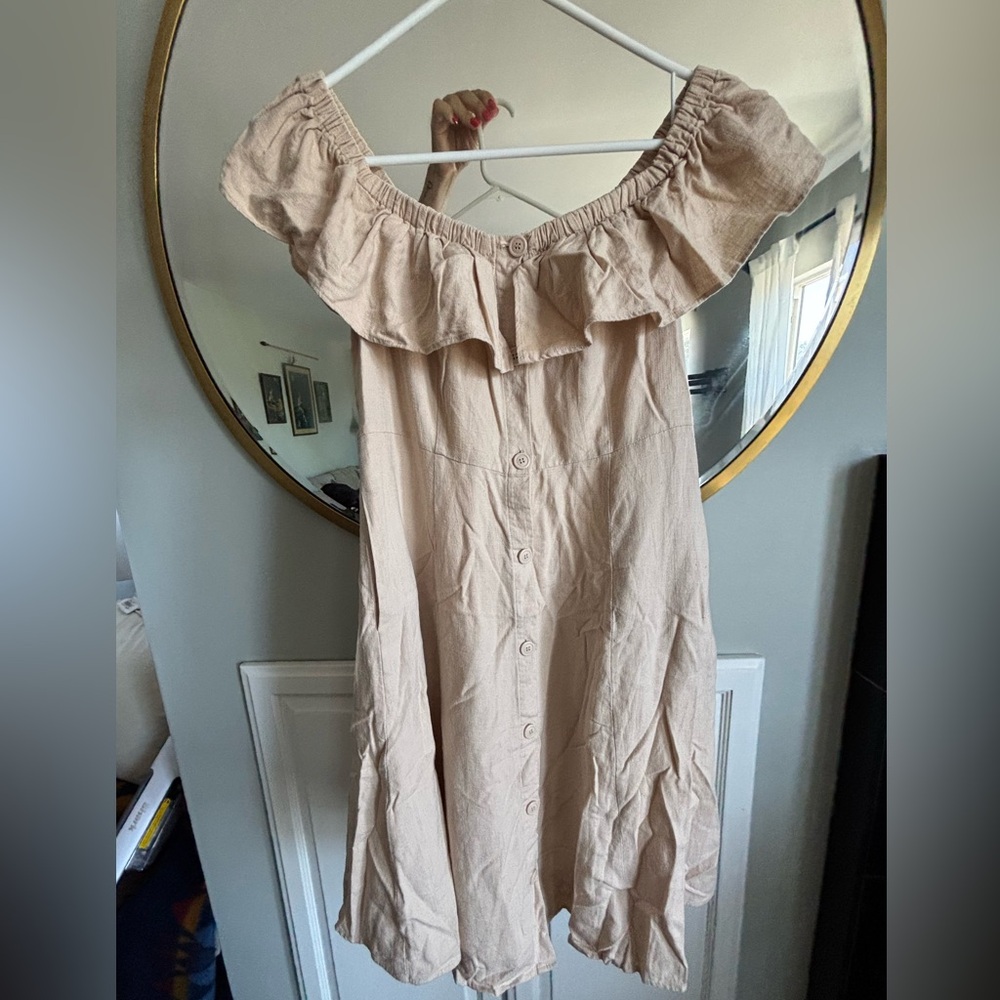 Forever 21 Linen Flounce Dress